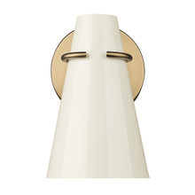  2122-1W MBS-GE - Reeva 1 Light Wall Sconce in Modern Brass with Glossy Ecru Shade